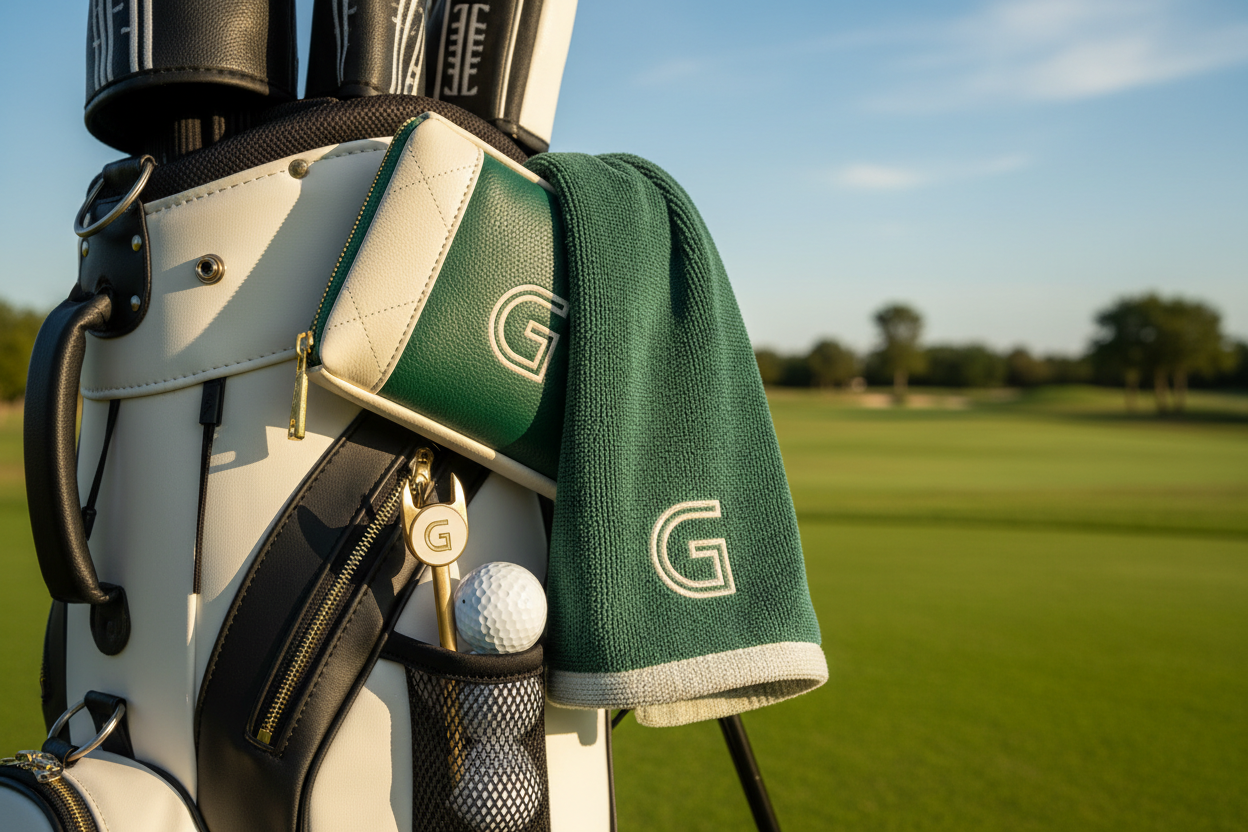 Sunday Essentials Bundle lifestyle shot on golf bag